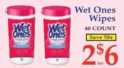 DeMoulas Market Basket Wet Ones Wipes offer