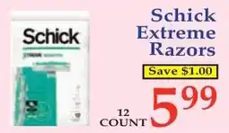 DeMoulas Market Basket Schick Extreme Razors offer