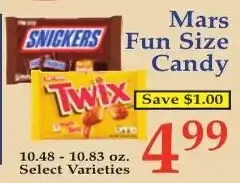 DeMoulas Market Basket Mars Fun Size Candy offer