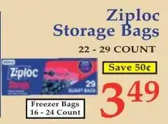 DeMoulas Market Basket Ziploc storage bags offer