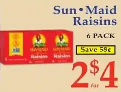 DeMoulas Market Basket Sun Maid Raisins offer