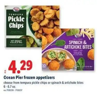 Ocean Pier frozen appetizers