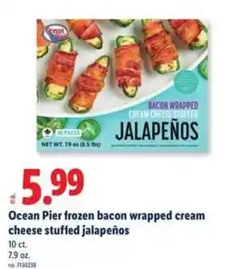 Lidl Ocean Pier frozen bacon wrapped cream cheese stuffed jalapeños offer