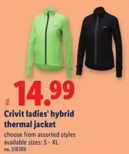 Lidl Crivit ladies' hybrid thermal jacket offer