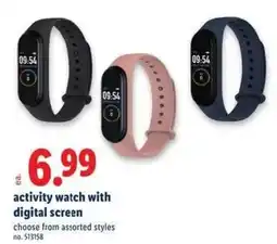 Lidl activity watch with digital screen offer