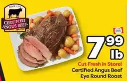 Weis Markets Certified Angus Beef Eye Round Roast offer