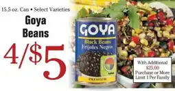 Morton Williams Goya beans offer