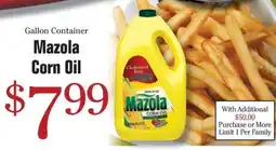 Morton Williams Mazola corn oil offer