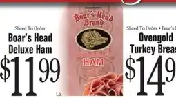 Morton Williams Boar's Head Deluxe Ham offer