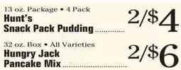 Morton Williams Hunt's Snack Pack Pudding offer