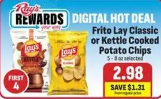 Lay's Frito Lay Classic or Kettle Cooked Potato Chips