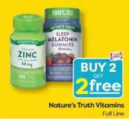 Weis Markets Nature's Truth Vitamins offer