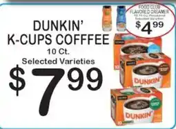 Foodland Dunkin' k-cups coffee offer