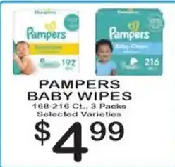 Foodland Pampers baby wipes offer
