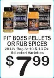 Foodland Pit Boss Pellets or Rub Spices offer