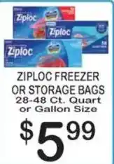 Foodland Ziploc freezer or storage bags offer