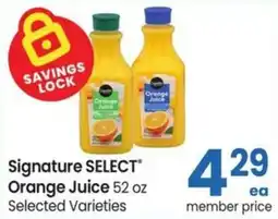Safeway Signature Select Orange Juice offer