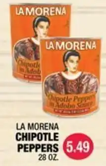 Carnicerias Jimenez La morena chipotle peppers offer