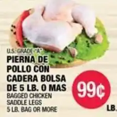 Carnicerias Jimenez Bagged chicken saddle legs offer