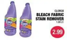 Carnicerias Jimenez Clorox bleach fabric stain remover offer