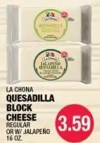 Carnicerias Jimenez La Chona quesadilla block cheese offer