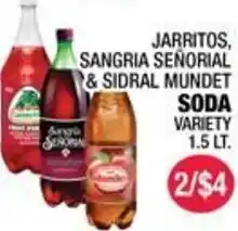 Carnicerias Jimenez Jarritos, Sangria Senorial & Sidral Mundet Soda Variety offer