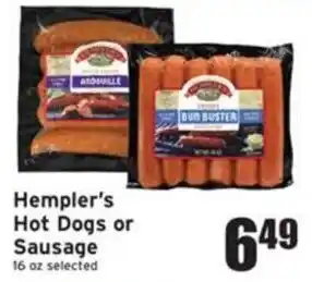 Hempler's Hot Dogs or Sausage