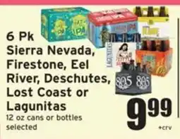 Ray's Food 6 pk sierra nevada, firestone, eel river, deschutes, lost coast or lagunitas offer