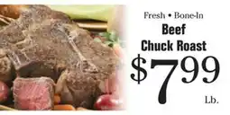 Morton Williams Fresh Bone-In Beef Chuck Roast offer