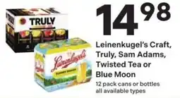 Coborn's Leinenkugel's Craft, Truly, Sam Adams, Twisted Tea or Blue Moon offer
