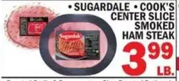 Ctown Sugardale cook's center slice smoked ham steak offer
