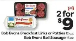 Weis Markets Bob Evans Breakfast Links or Patties offer