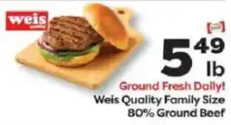 Weis Markets Weis Quality Family Size Ground Beef offer