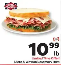Weis Markets Dietz & Watson Rosemary Ham offer