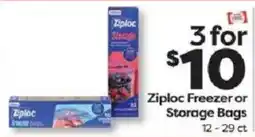 Weis Markets Ziploc Freezer or Storage Bags offer