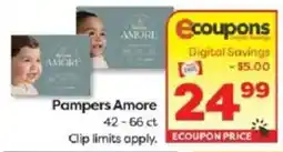Weis Markets Pampers Amore offer