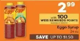 Weis Markets Eggo Syrup offer