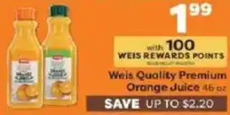 Weis Markets Weis Quality Premium Orange Juice offer