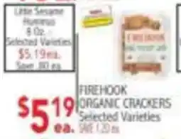 Ingles Markets Firehook organic crackers offer