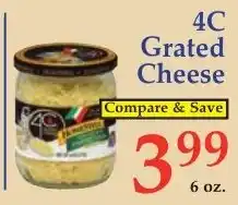 DeMoulas Market Basket 4C Grated Cheese offer