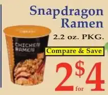 DeMoulas Market Basket Snapdragon Ramen offer