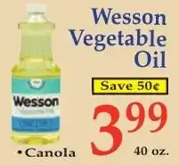 DeMoulas Market Basket Wesson Vegetable Oil offer