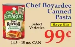 DeMoulas Market Basket Chef boyardee canned pasta offer