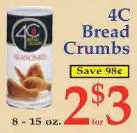 DeMoulas Market Basket 4C Bread Crumbs offer