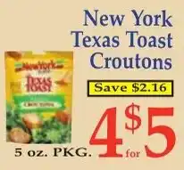 DeMoulas Market Basket New York Texas Toast Croutons offer