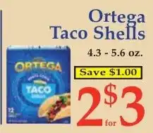 DeMoulas Market Basket Ortega Taco Shells offer