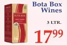 DeMoulas Market Basket Bota Box Wines offer