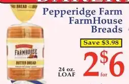 DeMoulas Market Basket Pepperidge Farm FarmHouse Breads offer