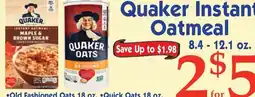 DeMoulas Market Basket Quaker Instant Oatmeal offer