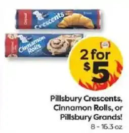 Weis Markets Pillsbury Crescents, Cinnamon Rolls, or Pillsbury Grands! offer